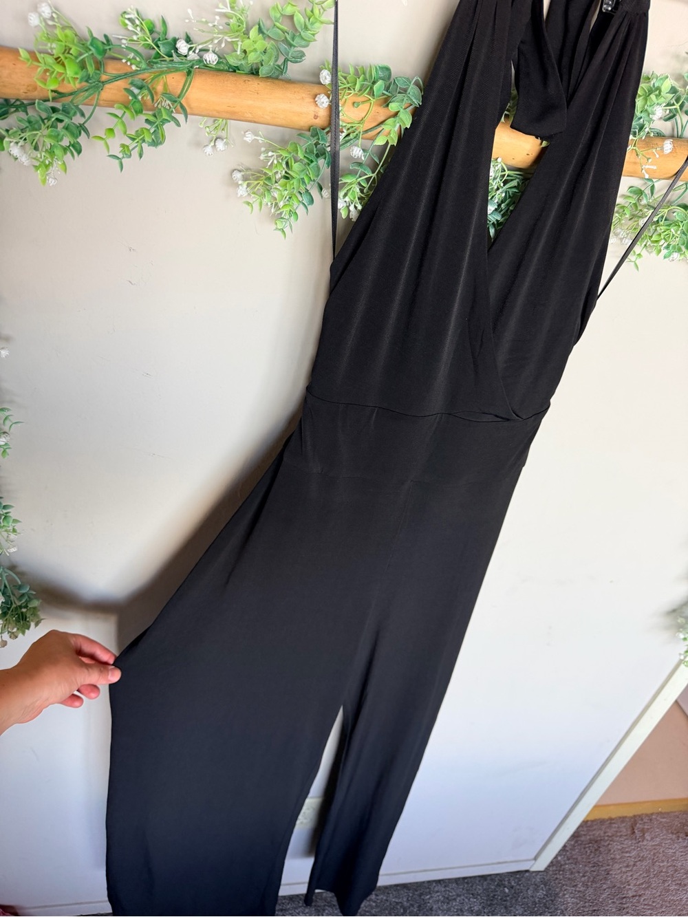 NWT Cache Halter Wide Leg Jumpsuit Open Back XS - Picture 7 of 7